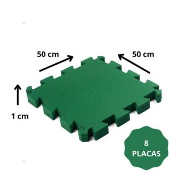 Imagem de KIT 8 TATAMES EVA 50x50 10mm VERDE ESCURO - EVA Azul
