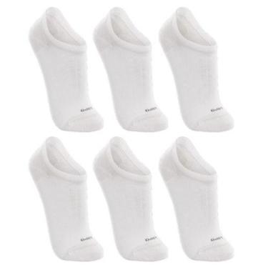 Imagem de Kit 6 Pares de Meias Lupo Invisível Soquete Algodão, Branco,  Unissex,