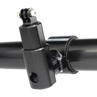 Imagem de REARACE Suporte de câmera UTV compatível com GoPro para 4.4 cm-5.1 cm Roll Bar Roll Cage Mount, suporte de câmera de ação com rotação de 360° de alumínio multiajustável adequado para Hero 9 8 7 6 5 4,