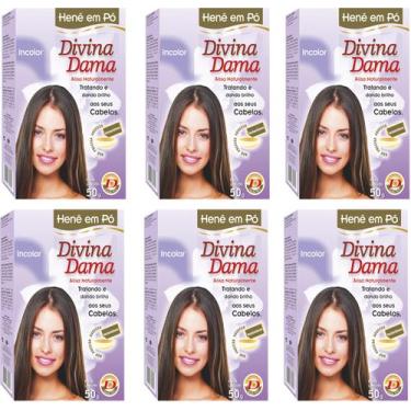 Imagem de Hene em Po Divina Dama 06x50gr Jaborandi ( Cores: Incolor, Chocolate, 