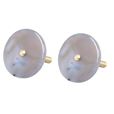 Imagem de Rockcloud Conjunto de 2 ganchos decorativos de fatia de ágata para pendurar com parafuso, ganchos resistentes de parede redondos para decoração de escritório em casa, cor natural