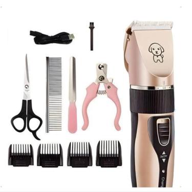 Imagem de Máquina Tosa PET Cães Gatos Profissional Cor Dourado - KIT - NINGBO
