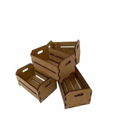 Imagem de Kit com 20 Caixotinhos Em Madeira Caixote em Mdf Claro Lembrancinha Co