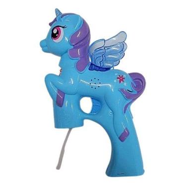 Imagem de Brinquedo Bolhas De Sabão Automáticas Ponei Musical Com Led - Romã Ata