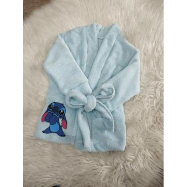 Imagem de roupao para nenem moda infantil lilo stitchi - rainha fashion , Branco