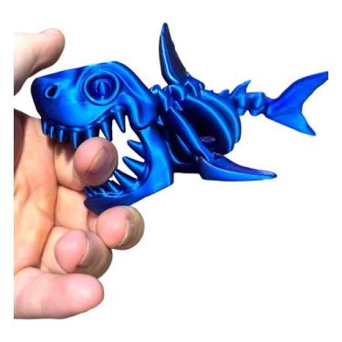 Imagem de TUBARÃO ESQUELETO Articulado Brinquedo Baby Shark Fidget Toy Sensorial