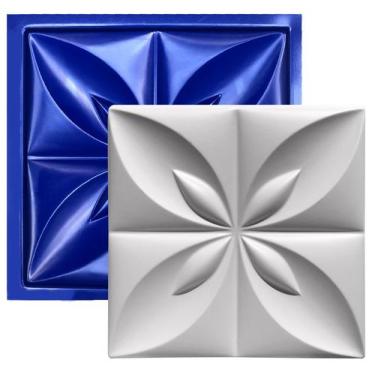 Imagem de Forma 3D Gesso e Cimento ABS 1mm - Flor do Oriente 34x34 cm - Xmoldes 
