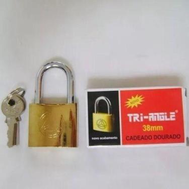 Imagem de Cadeado 38mm Tri Angle Latão - Caixa com 6 unidades - Triangle