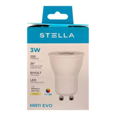 Imagem de Lâmpada de Led Mini Dicroica 3W 4000K 36 IRC 95 GU10 Bivolt - Stella -