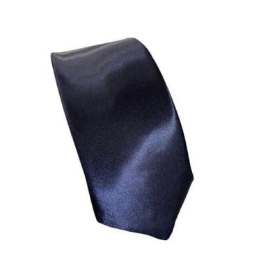 Imagem de gravata slim lisa-Dienzo, Azul marinho