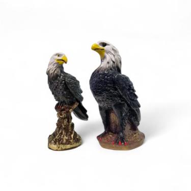 Imagem de Estatuetas 2 Gaviões Águia Espanta Pombo E Pássaros Em Gesso 36 Cm E 2