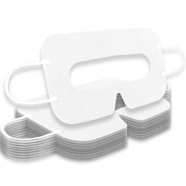 Imagem de Disposable VR Mask for Apple Vision Pro/Meta Quest Serial Sweat Prenvent Eye Cover Mask for Virtual Reality Headsets (White) (100 Pcs, White)
