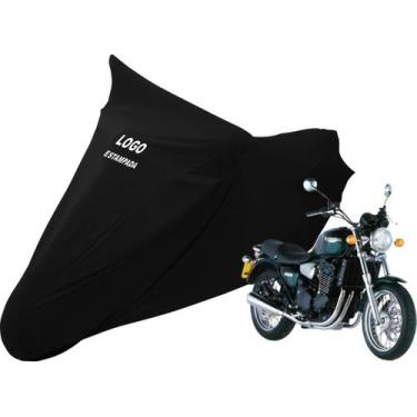 Imagem de Capa De Moto Triumph Legend Sob Medida Com Logo - Mz, Preta