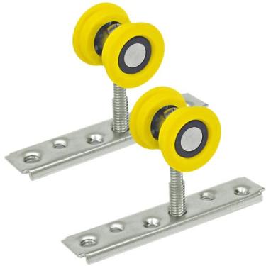 Imagem de Roldana trilho Stanley reta com rolamento para porta até 40kg com 2 pç