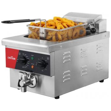 Imagem de Fritadeira Elétrica Profissional 6 Litros de Capacidade, Aço Inoxidável, 110V 1800W, Crosson