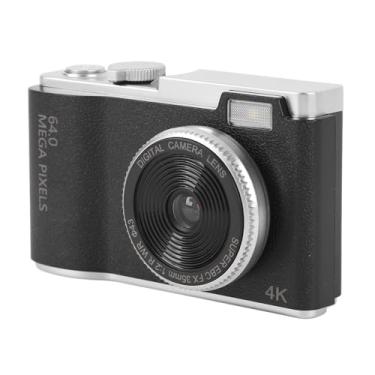 Imagem de Câmera Digital, Câmera 4K HD, Câmera de Gravação de Vídeo Digital de 64 MP, Câmera CCD Com Zoom Digital de 16x, Câmera Selfie Compacta Com Tela IPS de 2,4 Polegadas para (32 GB)