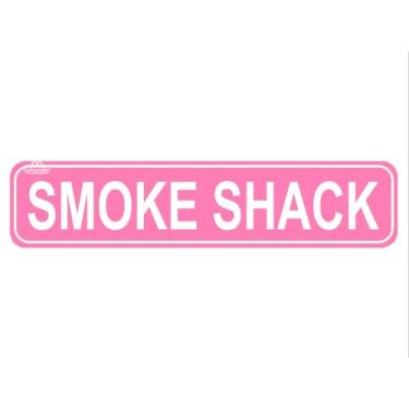 Imagem de Placa Smoke Shack Kitchen Pantry Backyard Grill Smoke Pit Smoker Placa de metal rústica para placa de nome de porta, placa de nome para casa, pátio, jardim, bar, fazenda casa, garagem, decoração de