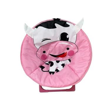 Imagem de Cadeira Moon Infantil em Forma de Vaca, Rosa, para Camping e Praia