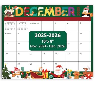 Imagem de KONVINIT Calendário magnético para geladeira, calendário de geladeira de 16 meses de setembro de 2024 até dezembro de 2025, calendário de geladeira de 25 x 20 cm para escritório, casa e escola