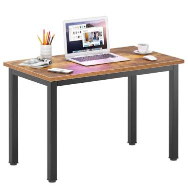 Imagem de DlandHome Mesa de computador pequena de 81,5 cm para escritório em casa, mesa de escrita para pequenos espaços, mesa de estudo, mesa de laptop (retrô)