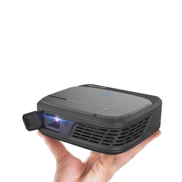 Imagem de Pocket DLP Mini projetor 3D WiFi Full HD 1080p compatível ao ar livre cinema sem fio AirPlay Home Theater com bateria para iPhone, Android, TV, Stick, DVD, laptop, tablet, PS5, HDMI USB