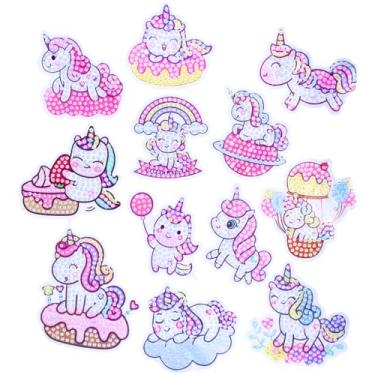 Imagem de Kit 12 Adesivos De Pintura Com Diamantes Para Crianças Infantil Menino Menina (Kit Conto de Fadas)