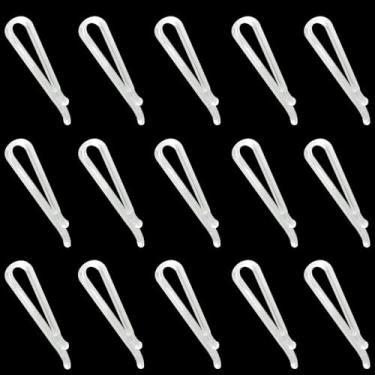 Imagem de 100 peças de plástico em forma de U clipes jacaré, clipes transparentes, clipes de tecido com dentes clipes de vestuário clipes transparentes para camisa dobrável para meias gravatas (transparente)