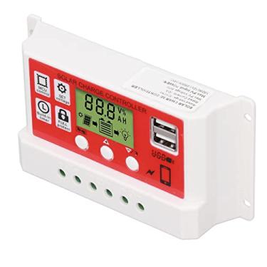 Imagem de Controlador de Carga Solar PWM Regulador Fotovoltaico de Bateria de Lítio Com Saídas USB Duplas, 12V/24V para Sistemas de Energia Solar (10A)