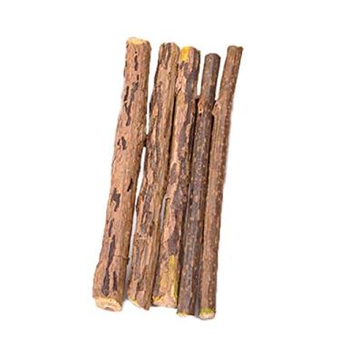 Imagem de itchoate Gato Limpando Dentes Natural Catnip Animal de Estimação Gato Molar Pasta de dente em bastão Matatabi Actinidia Fruta Silvervine Cat Snacks Sticks - Brown