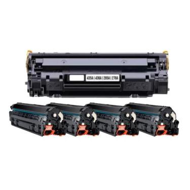 Imagem de Kit 4 Toner Compatível Ce285a cb435a cb436a P1102w M1132 M1212 Univers