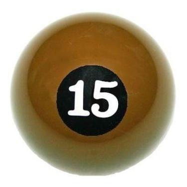 Imagem de Bola Numero 15 Quinze Sinuca Bilhar Snooker Numerada - Tacolandia