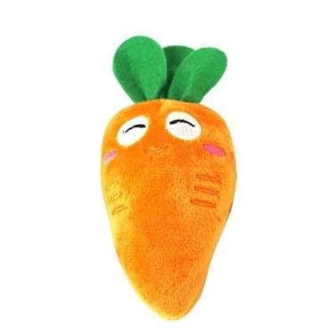 Imagem de WLngtv Artigos para animais de estimação laranja macios para animais de estimação de cenoura fofa para mastigar som estridente para cães, gatos, presentes de aniversário, Natal, laranja, rangido, para