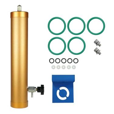 Imagem de TUXING Filtro de água de óleo de compressor de ar 4500Psi Pcp, filtro de ar de alta pressão, separador de óleo de água de mergulho com conector rápido fêmea e macho de 8 mm para carregamento de tanque