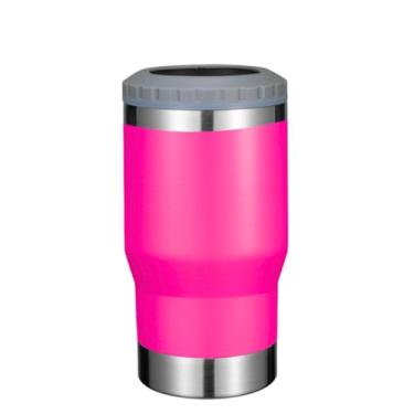 Imagem de Copo Térmico 5 em 1 - Cooler para latas, long neck, copo para café, chá e abridor de garrafa - 420ML (Pink)