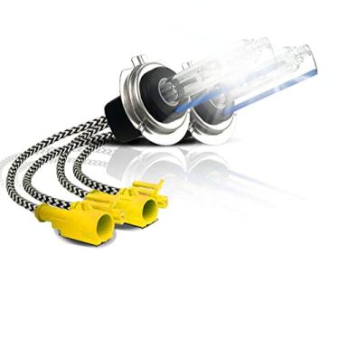 Imagem de PG Tech LIGHTING PROGEAR TECH PERFORMANCE Lâmpadas de substituição de xenon HID para serviço pesado 12V 24V Farol de neblina (Pacote com 2 lâmpadas) (H7, 6000K)