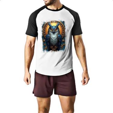 Imagem de Camiseta Raglan Coruja Steampunk Style - Alearts, EG
