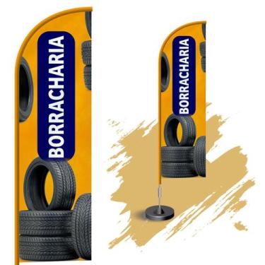 Imagem de Wind Banner Dupla Face 3mt Completo Borracharia - Fadrix