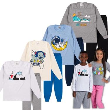 Imagem de Kit 4 Conjunto Pijama Juvenil Menino 10 a 14 Anos Masculino. - Paty Sh