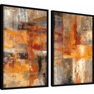 Imagem de Quadro Decorativo Abstrato Kit 2 A2 - Belo Quadro, Preto