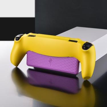 Imagem de UYIYE Thin Fit Designed for PlayStation Portal Remote Player Case (yellow+purple)