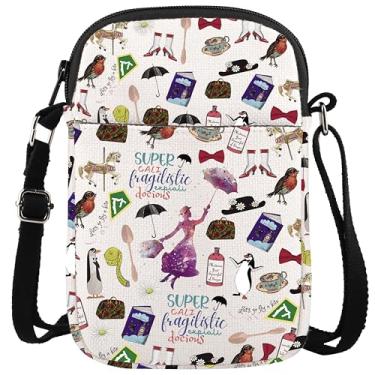 Imagem de WCGXKO Presente musical de filme musical inspirado em Mary Bolsa mensageiro com zíper para fãs de filmes musicais, Super Cr