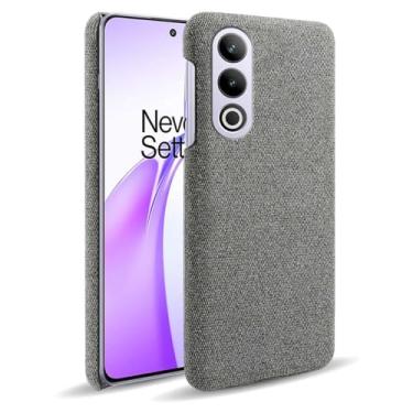 Imagem de Capa para Oneplus ACE 3V,Capa desenhada em lona,Case Protetora Ultrafina com Empunhadura Macia,Design em Tecido Antichoque e Antiarranhões-Gray