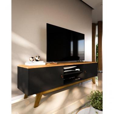 Imagem de Rack Para Tv Até 70 Polegadas 2 Portas Viena 180cm Preto E Nature