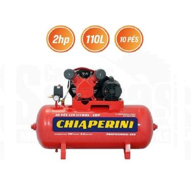 Imagem de Compressor De Ar 10 Pés 110 Litros 2Hp Red Chiaperini