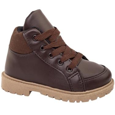 Imagem de Bota Masculina Infantil Bota Coturno Masculino Infantil Kids Preto, Marrom e Mostarda (Marrom, BR, Criança de 9 a 12 anos, Numérico, 27)