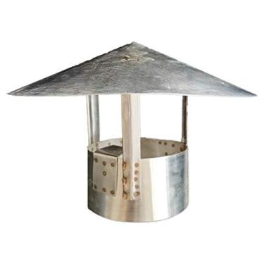 Imagem de Tampa da cobertura da lareira, adequada para todos os tipos de combustível, tampa protetora contra pássaros contra tiro descendente, panela protetora para chuva e neve, protetor de lareira, 150 mm