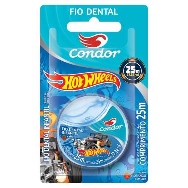 Imagem de Fio Dental Infantil com Cera Morango Hot Wheels Condor 25m