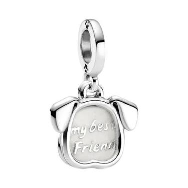 Imagem de Meninas 925 Prata Esterlina Pata Impressão Poodle Filhote De Cachorro 