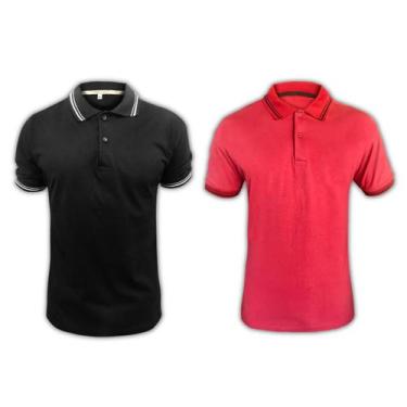 Imagem de Kit 2 Camisetas Polo Masculina Várias Cores Atacado Lisa Original - MT