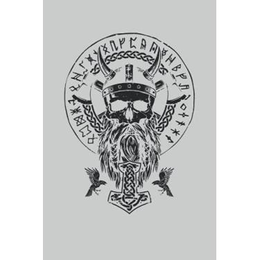 Imagem de Viking Ravens Wings Swing Nodish Mythology Odin God Warrior Beard: NOTEBOOK - Funny Viking Medieval Gift, Gift Idea - A5 (6x9) - 120 pages - SKETCH ... Planner, Birthday, Viking, Vegvisir, Odin